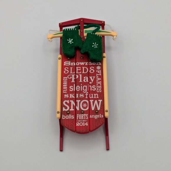 Hallmark Keepsake Snow Much Fun! Christmas Sled Ornament 2014 - Picture 3 of 10